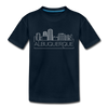 Albuquerque, New Mexico Youth T-Shirt - Skyline Youth Albuquerque Tee - deep navy