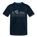 Albuquerque, New Mexico Youth T-Shirt - Skyline Youth Albuquerque Tee - deep navy