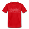 Anchorage, Alaska Youth T-Shirt - Skyline Youth Anchorage Tee - red