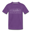 Anchorage, Alaska Youth T-Shirt - Skyline Youth Anchorage Tee - purple
