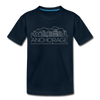 Anchorage, Alaska Youth T-Shirt - Skyline Youth Anchorage Tee - deep navy