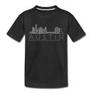 Austin, Texas Youth T-Shirt - Skyline Youth Austin Tee - black