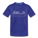 Austin, Texas Youth T-Shirt - Skyline Youth Austin Tee - royal blue