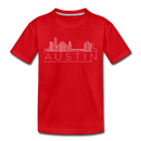 Austin, Texas Youth T-Shirt - Skyline Youth Austin Tee - red