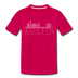 Austin, Texas Youth T-Shirt - Skyline Youth Austin Tee - dark pink