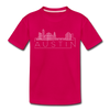 Austin, Texas Youth T-Shirt - Skyline Youth Austin Tee - dark pink
