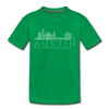 Austin, Texas Youth T-Shirt - Skyline Youth Austin Tee - kelly green