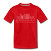 Birmingham, Alabama Youth T-Shirt - Skyline Youth Birmingham Tee - red
