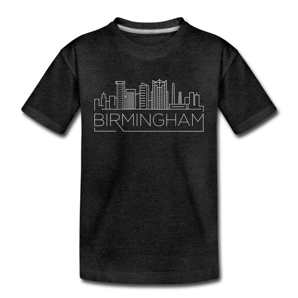 Birmingham, Alabama Youth T-Shirt - Skyline Youth Birmingham Tee - charcoal gray