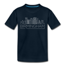 Birmingham, Alabama Youth T-Shirt - Skyline Youth Birmingham Tee - deep navy