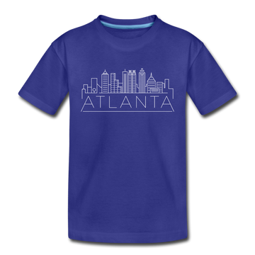 Atlanta, Georgia Youth T-Shirt - Skyline Youth Atlanta Tee - royal blue