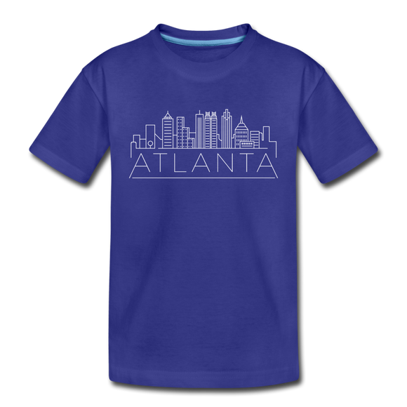 Atlanta, Georgia Youth T-Shirt - Skyline Youth Atlanta Tee - royal blue