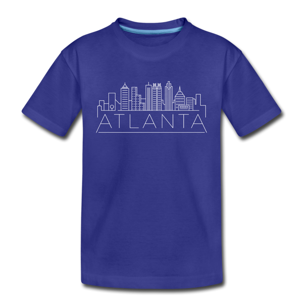Atlanta, Georgia Youth T-Shirt - Skyline Youth Atlanta Tee - royal blue