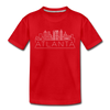 Atlanta, Georgia Youth T-Shirt - Skyline Youth Atlanta Tee - red