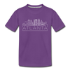 Atlanta, Georgia Youth T-Shirt - Skyline Youth Atlanta Tee - purple