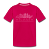 Atlanta, Georgia Youth T-Shirt - Skyline Youth Atlanta Tee - dark pink