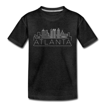 Atlanta, Georgia Youth T-Shirt - Skyline Youth Atlanta Tee - charcoal gray