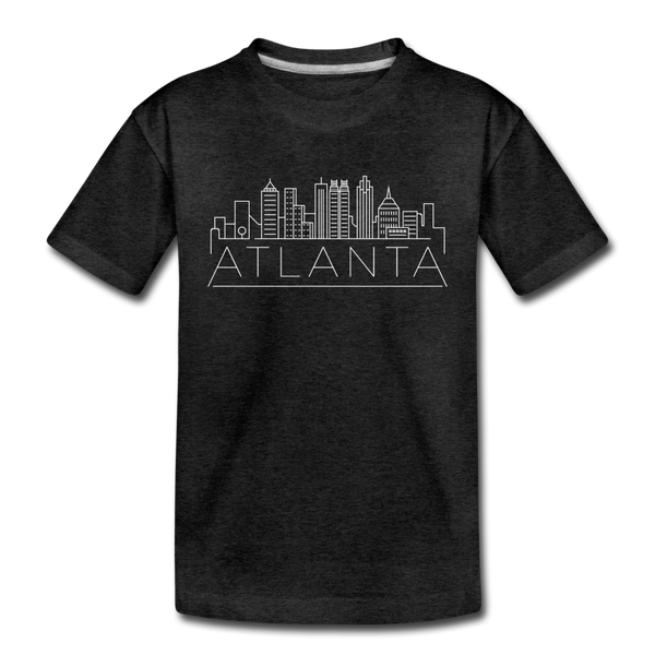 Atlanta, Georgia Youth T-Shirt - Skyline Youth Atlanta Tee - charcoal gray
