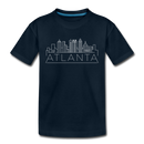 Atlanta, Georgia Youth T-Shirt - Skyline Youth Atlanta Tee - deep navy