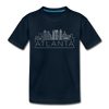 Atlanta, Georgia Youth T-Shirt - Skyline Youth Atlanta Tee - deep navy
