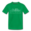 Atlanta, Georgia Youth T-Shirt - Skyline Youth Atlanta Tee - kelly green