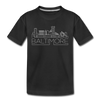 Baltimore, Maryland Youth T-Shirt - Skyline Youth Baltimore Tee - black