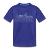 Baltimore, Maryland Youth T-Shirt - Skyline Youth Baltimore Tee - royal blue