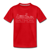 Baltimore, Maryland Youth T-Shirt - Skyline Youth Baltimore Tee - red