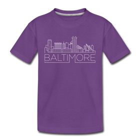 Baltimore, Maryland Youth T-Shirt - Skyline Youth Baltimore Tee