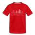 Charlotte, North Carolina Youth T-Shirt - Skyline Youth Charlotte Tee - red