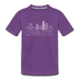 Charlotte, North Carolina Youth T-Shirt - Skyline Youth Charlotte Tee - purple