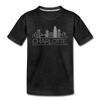 Charlotte, North Carolina Youth T-Shirt - Skyline Youth Charlotte Tee - charcoal gray