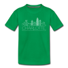 Charlotte, North Carolina Youth T-Shirt - Skyline Youth Charlotte Tee - kelly green