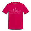Cleveland, Ohio Youth T-Shirt - Skyline Youth Cleveland Tee - dark pink