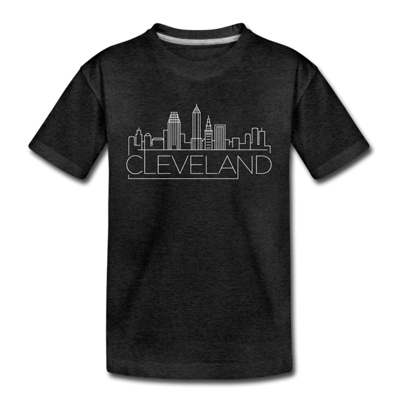 Cleveland, Ohio Youth T-Shirt - Skyline Youth Cleveland Tee - charcoal gray