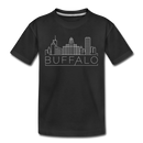 Buffalo, New York Youth T-Shirt - Skyline Youth Buffalo Tee - black