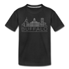Buffalo, New York Youth T-Shirt - Skyline Youth Buffalo Tee - black