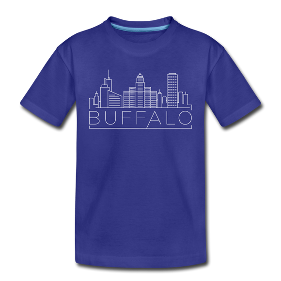 Buffalo, New York Youth T-Shirt - Skyline Youth Buffalo Tee - royal blue