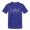 Buffalo, New York Youth T-Shirt - Skyline Youth Buffalo Tee - royal blue