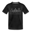 Buffalo, New York Youth T-Shirt - Skyline Youth Buffalo Tee - charcoal gray