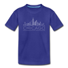 Chicago, Illinois Youth T-Shirt - Skyline Youth Chicago Tee - royal blue