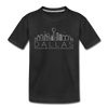 Dallas, Texas Youth T-Shirt - Skyline Youth Dallas Tee - black