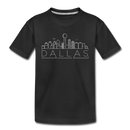 Dallas, Texas Youth T-Shirt - Skyline Youth Dallas Tee - black