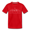 Dallas, Texas Youth T-Shirt - Skyline Youth Dallas Tee - red