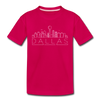 Dallas, Texas Youth T-Shirt - Skyline Youth Dallas Tee - dark pink