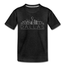 Dallas, Texas Youth T-Shirt - Skyline Youth Dallas Tee - charcoal gray