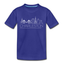 Charleston, South Carolina Youth T-Shirt - Skyline Youth Charleston Tee - royal blue
