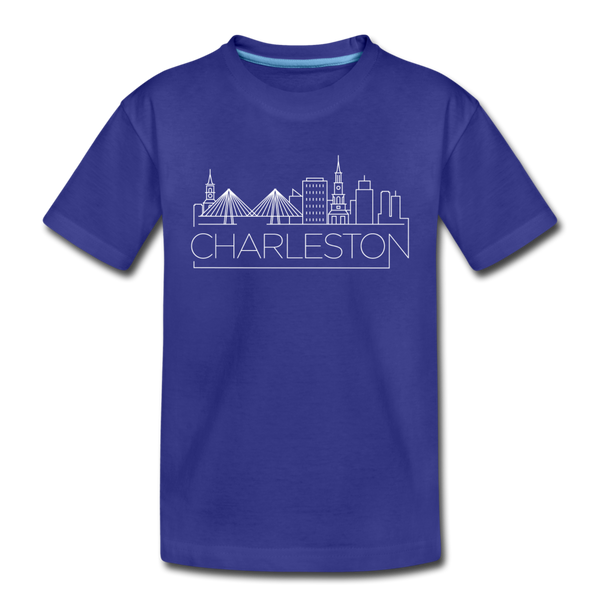 Charleston, South Carolina Youth T-Shirt - Skyline Youth Charleston Tee - royal blue