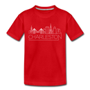 Charleston, South Carolina Youth T-Shirt - Skyline Youth Charleston Tee - red