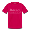 Charleston, South Carolina Youth T-Shirt - Skyline Youth Charleston Tee - dark pink